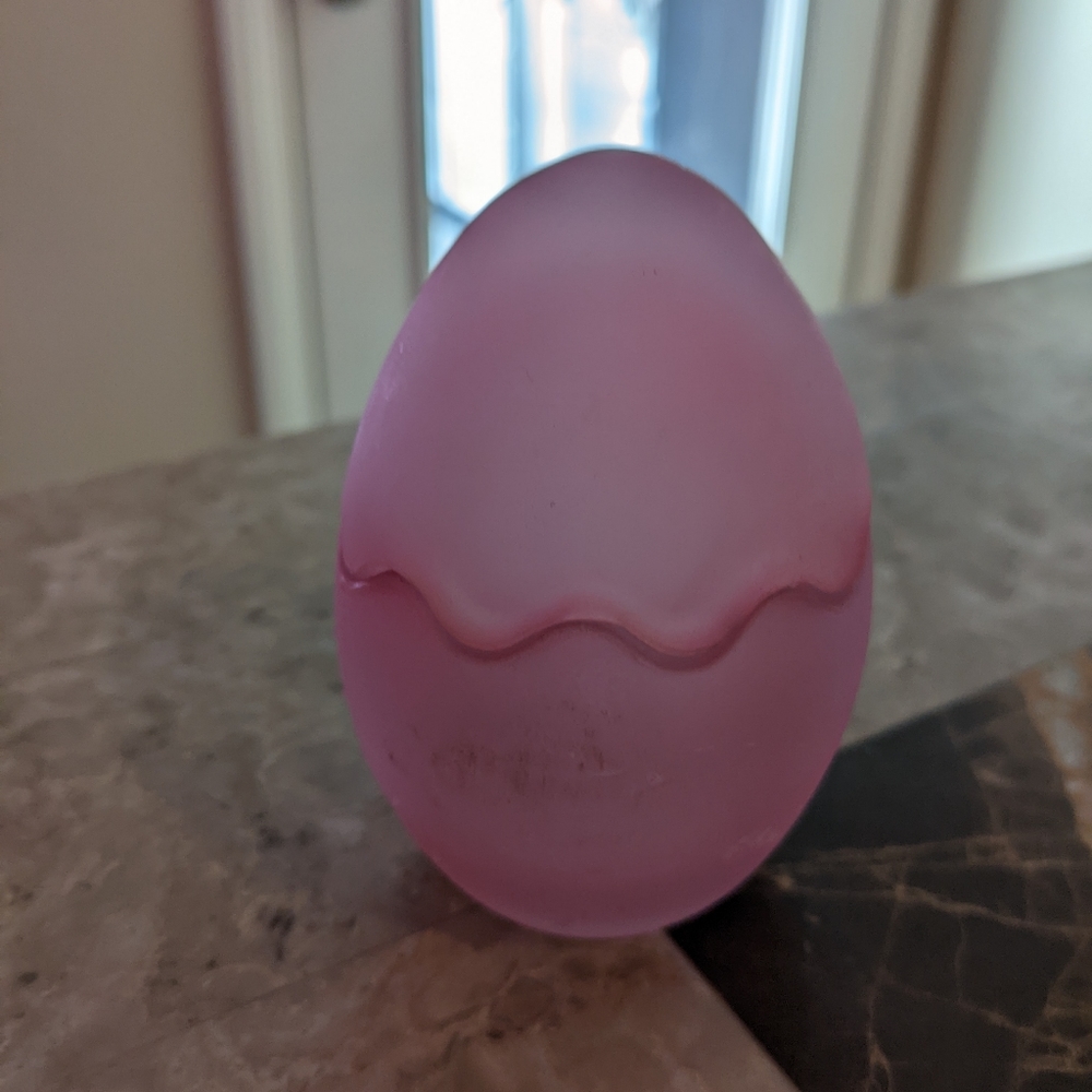 Pink glass trinket